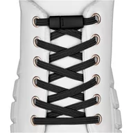 Akcesoria obuwnicze - Elastyczne sznurówki do butów bez wiązania czarne zapinki na magnes 100 cm - miniaturka - grafika 1