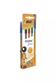 Długopis Cristal Original Fine mix 4szt BIC - Długopisy - miniaturka - grafika 1