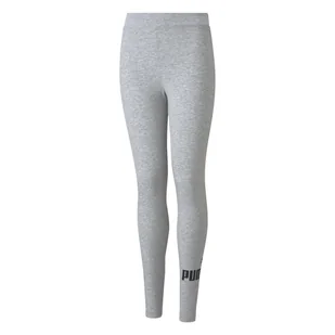 Dziecięce Legginsy PUMA ESS LOGO LEGGINGS G LIGHT GRAY HEATHER 58703504 – Szary - Legginsy - miniaturka - grafika 1