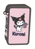 Piórniki - St. Majewski Piórnik szkolny potrójny z wyposażeniem Kuromi Pink - miniaturka - grafika 1