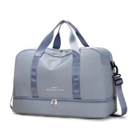 Akcesoria podróżnicze - Torba podróżna sportowa crossbody Casual Niebieska - miniaturka - grafika 1