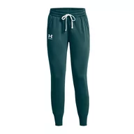 Spodnie sportowe męskie - Spodnie dresowe męskie Under Armour Rival Fleece Joggers 716 zielone 1356416-716 L - miniaturka - grafika 1