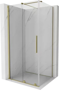 Mexen Velar kabina prysznicowa rozsuwana 130x90 cm, transparent, złota - 871-130-090-01-50 - Kabiny prysznicowe - miniaturka - grafika 1
