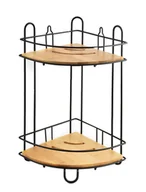 Półki łazienkowe - CARL BAMBOO Półka łazienkowa h36x20x18cm 2 poziomy - miniaturka - grafika 1
