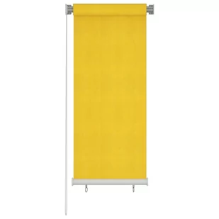 vidaXL Roleta zewnętrzna, 60x140 cm, żółta, HDPE - Rolety - miniaturka - grafika 1