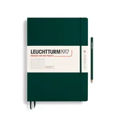 Notesy i bloczki - Notatnik Leuchtturm1917 Master A4+, Kropki, Forest Green - miniaturka - grafika 1