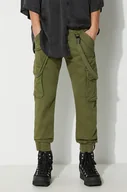 Spodnie męskie - Alpha Industries spodnie Utility Pant męskie kolor zielony w fasonie cargo - miniaturka - grafika 1