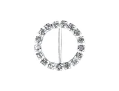 Gadżety dla niej i dla niego - Klamry ozdobne kółka z kamykami, 20mm, 1op. BCLS10 - miniaturka - grafika 1