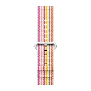Apple Pasek nylonowy w kolorze różowym (prążki) do koperty 42mm / 44mm / 45mm / 46mm / 49mm - rozmiar M/L - Akcesoria do smartwatchy - miniaturka - grafika 1