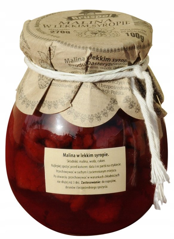 Malina w Lekkim Syropie 270g Bruspol