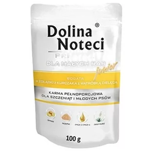 Dolina Noteci Premium Pies Junior Żołądki kurczaka i wątróbka cielęca saszetka 100g MS_15860 - Mokra karma dla psów - miniaturka - grafika 1