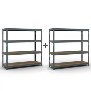 Regał półkowy 1853 x 1800 x 600 mm, nośność 600 kg, 1+1 GRATIS - Szafy i regały magazynowe - miniaturka - grafika 4