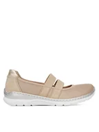 Półbuty damskie - Rieker Półbuty L3281-62 Beżowy - miniaturka - grafika 1