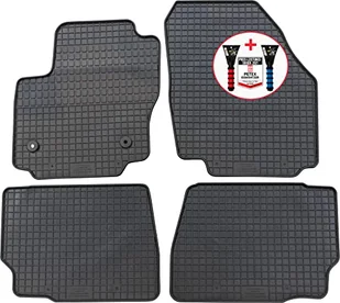 PETEX Dywaniki gumowe Premium 4-częściowy czarny + skrobaczka samochodowa test 52/2021 - Dywaniki samochodowe - miniaturka - grafika 1