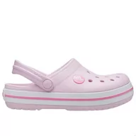 Klapki i japonki damskie - Klapki Crocs Crocband Clog 207006-6GD - różowe - miniaturka - grafika 1