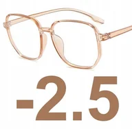 Okulary korekcyjne, oprawki, szkła - Okulary korekcyjne kujonki minusy -2.5 - miniaturka - grafika 1