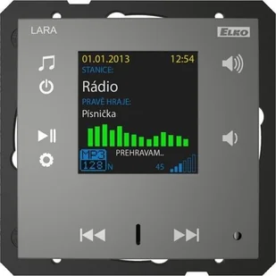 ELKO EP LARA-R/PM czarny mat, design LOGUS90 - Radia - miniaturka - grafika 1