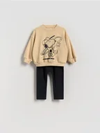 Bluzy i sweterki niemowlęce - Reserved - Bawełniany komplet Snoopy - złamana biel - miniaturka - grafika 1