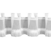 Zasłony - Zazdrostka MARY 30x150 biała perełki - miniaturka - grafika 1