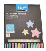 Długopisy - Długopisy żelowe pastelowe 12 szt. Kayet - miniaturka - grafika 1