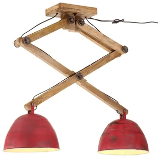 vidaXL Lampa sufitowa, 25 W, postarzany czerwony, 29x18x85 cm, E27 - Lampy ogrodowe - miniaturka - grafika 1