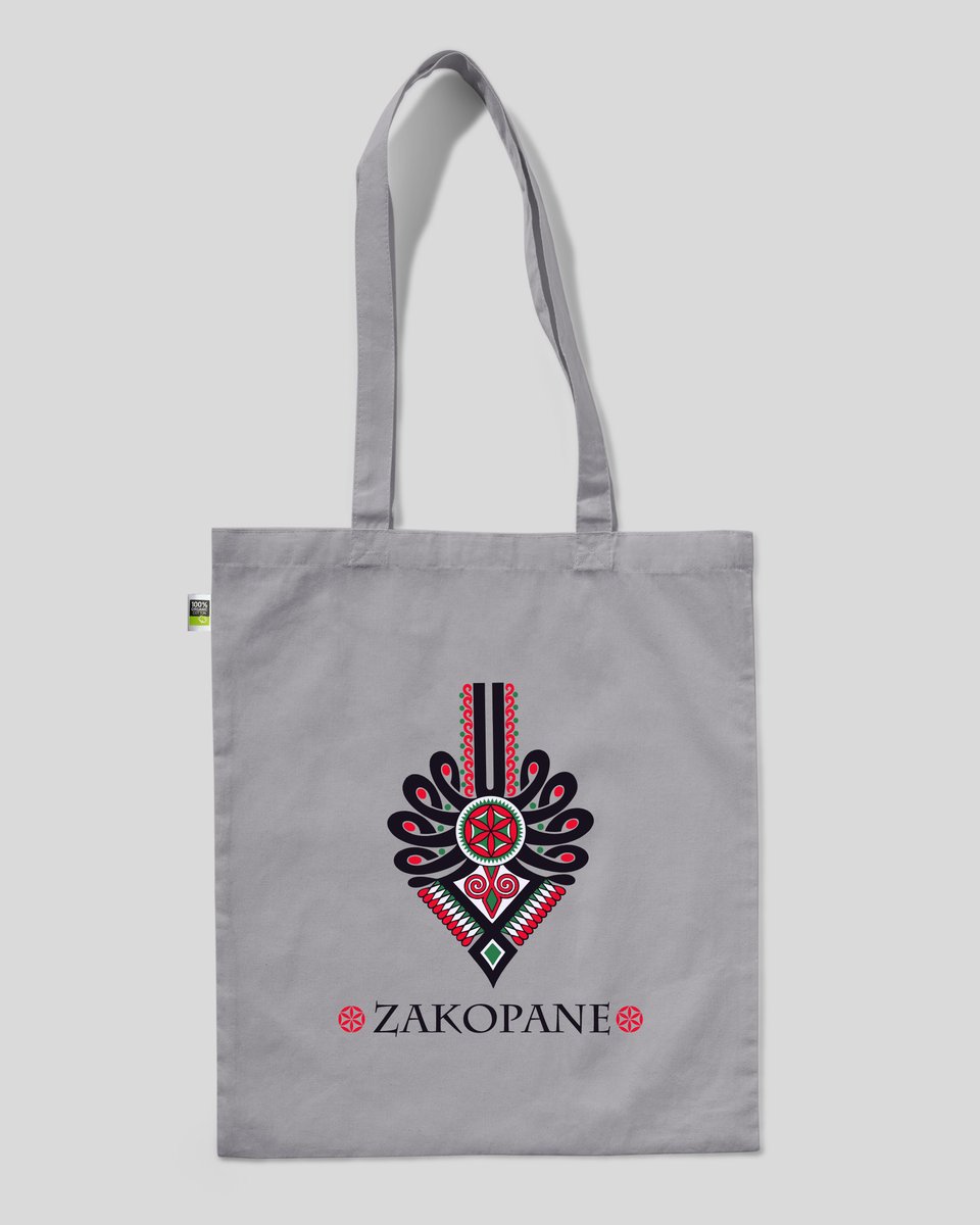 torba bawełniana na prezent na zakupy PARZENICA ZAKOPANE Szary
