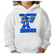 Bluzy dla dziewczynek - BLUZA DZIECIĘCA Z KAPTUREM 67 SIX SEVEN BRUH 134-140 DLA DZIECKA PREZENT - miniaturka - grafika 1