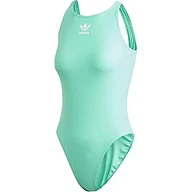 Stroje kąpielowe - adidas damski kostium kąpielowy Trf Prism Mint/White 42 - miniaturka - grafika 1