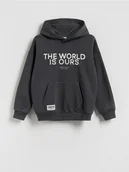 Bluzy dla chłopców - Reserved - Bluza z kapturem - ciemnoszary - miniaturka - grafika 1