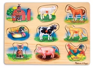 Drewniane puzzle muzyczne Zwierzęta Farma Melissa - Puzzle - miniaturka - grafika 1