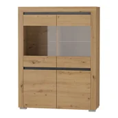 Kredensy - Kredens RRW-1 Arizona Restol Dąb Artisan, Antracyt - miniaturka - grafika 1