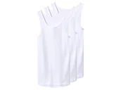 Koszulki męskie - esmara Men Podkoszulki męskie z bawełny, 3 sztuki (Biały, 4/S) - miniaturka - grafika 1