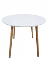 Stoły - Nowoczesny Skandynawski Biały Okrągły Stół 80 cm do Salonu Jadalni Kuchni - miniaturka - grafika 1