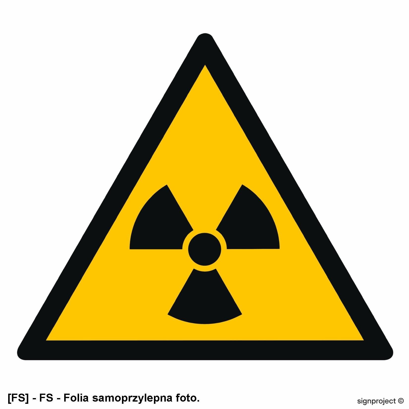 TD Systems GD003 - Ostrzeżenie przed materiałem radioaktywnym lub promieniowaniem jonizującym 200x200