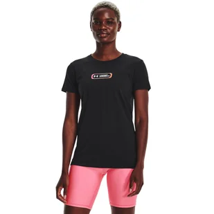 Damska Koszulka z krótkim rękawem UNDER ARMOUR UA GRADIENT PILL SS 1374163-001 – Czarny - Koszulki i topy damskie - miniaturka - grafika 1
