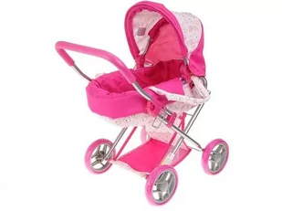Wózek Hot pink kolorowe gwiazdki M2105 163140-548992 Adar - Wózki dla lalek - miniaturka - grafika 1