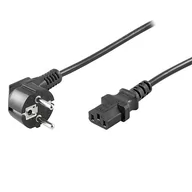 Kable komputerowe i do monitorów - No name NoName Kabel zasilający Kabel sieciowy 230V zasilacz CEE7 widelec C13 1m VDE approved czarny - miniaturka - grafika 1
