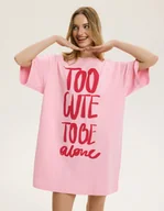 Bielizna nocna - Koszula nocna Happiness Bloovii różowy M - miniaturka - grafika 1