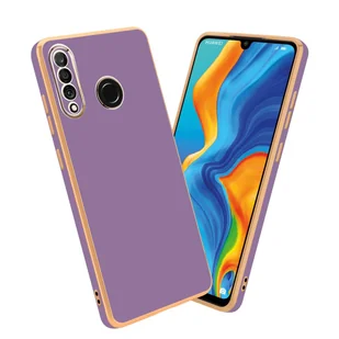 Pokrowiec Do Huawei P30 LITE Etui w Glossy Purpura - Złoto TPU Silikonowe Obudowa Case Cover Cadorabo - Etui i futerały do telefonów - miniaturka - grafika 1