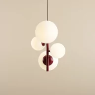 Lampy sufitowe - Modna lampa wisząca Bloom 1091L15 ball do salonu czerwona - miniaturka - grafika 1