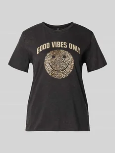 t-shirt o kroju regular fit z czystej bawełny model 'LISA LIFE LUCY' - Koszulki i topy damskie t-shirt o kroju regular fit z czystej bawełny model 'LISA LIFE LUCY' - Koszulki i topy damskie - miniaturka - grafika 1