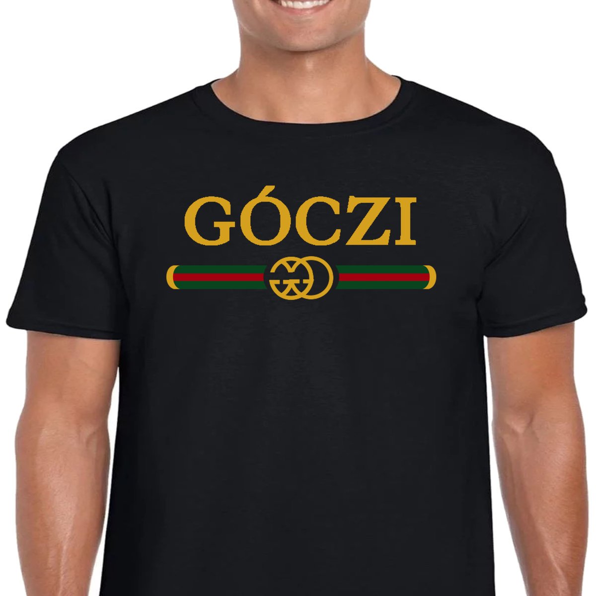 KOSZULKA GUCZI KOSZULKA ŚMIESZNA M CZARNA 3298