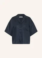 Bluzki damskie - Selected Femme Bluzka Z Lnu blau - miniaturka - grafika 1