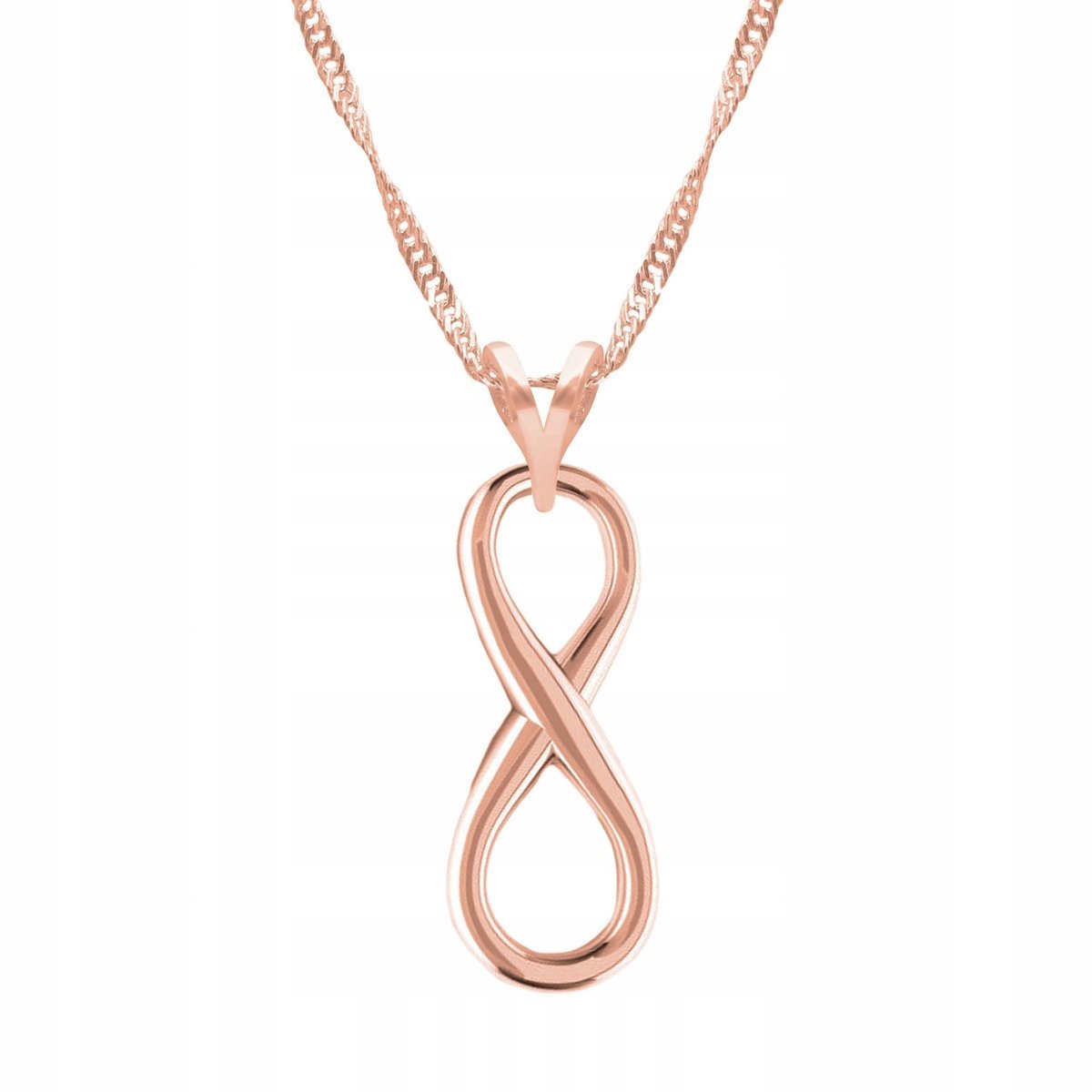 Naszyjnik Pozłacany z Nieskończonością Symbol Nieskończoności SREBRO 925