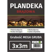 Folie budowlane - Plandeka 3 x 3 m brązowa - miniaturka - grafika 1