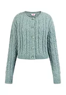 Swetry damskie - myMo Kardigan damski 12425461, Niebieski miętowy melanż, M-L - miniaturka - grafika 1