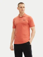 Koszulki męskie - EA7 Emporio Armani Polo 8NPF14 PJVQZ U3010 Pomarańczowy Regular Fit - miniaturka - grafika 1