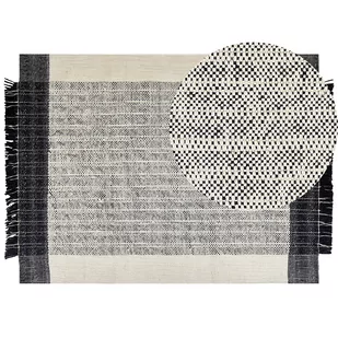 Dywan wełniany 160 x 230 cm biało-czarny KETENLI - Dywany - miniaturka - grafika 1