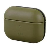 Akcesoria do słuchawek - Uniq UNIQ etui Terra AirPods Pro Genuine Leather oliwkowy/olive UNIQ404OLI - miniaturka - grafika 1