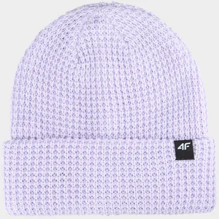 Czapka 4F Czarna Zimowa Damska Fioletowa 4FWAW25ACAPU558 Fioletowy - Czapki damskie - miniaturka - grafika 1
